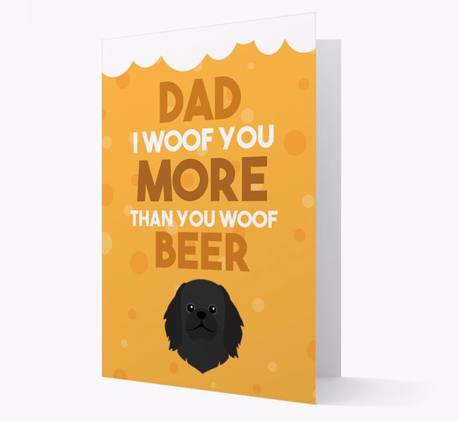 'Woof you more than you woof Beer' Card with {breedFullName} Icon