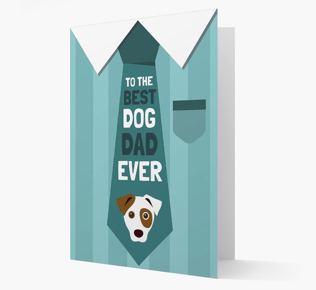 'Best Dog Dad Ever' - Personalised {breedFullName} Card- front