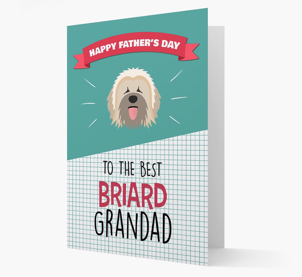 'Best Grandad' - Personalized {breedFullName} Card Front