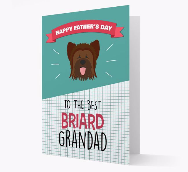 'Best {breedCommonName} Grandad' Card with {breedFullName} Icon