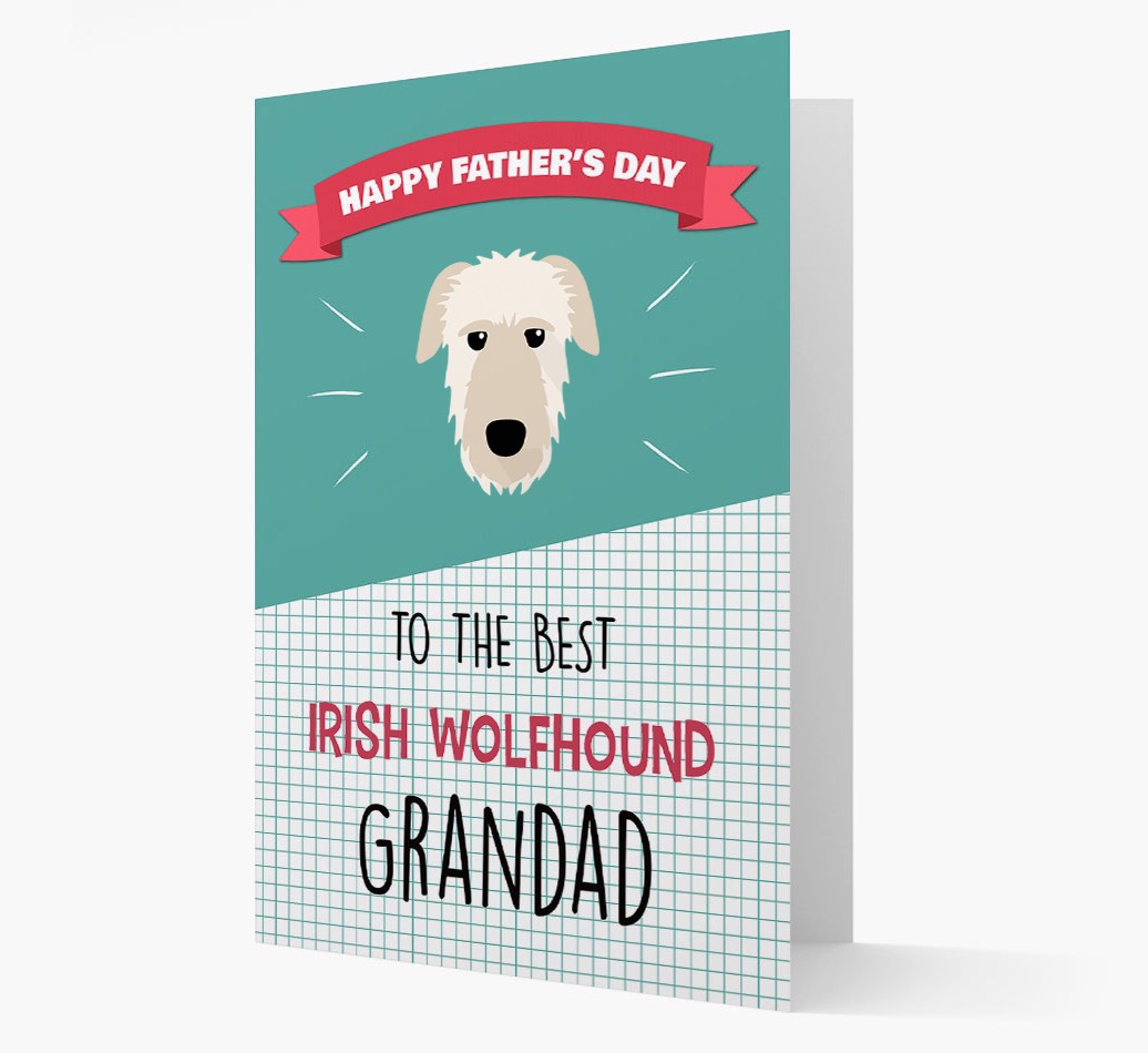 'Best Grandad' - Personalized {breedFullName} Card Front