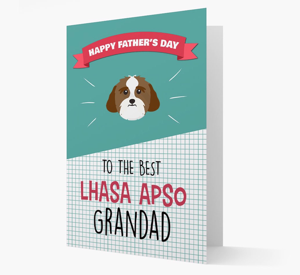 'Best Grandad' - Personalised {breedFullName} Card Front