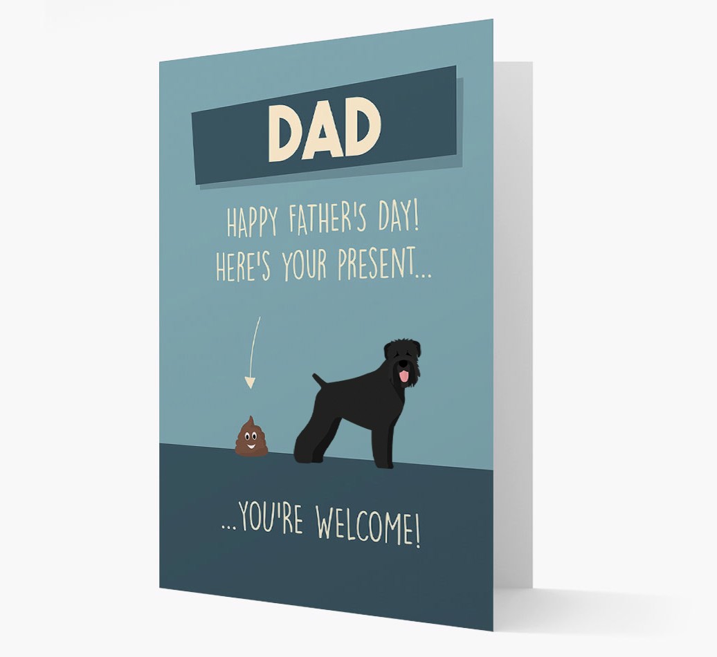 'Dad, Here's Your Present' - Personalized {breedFullName} Card- front