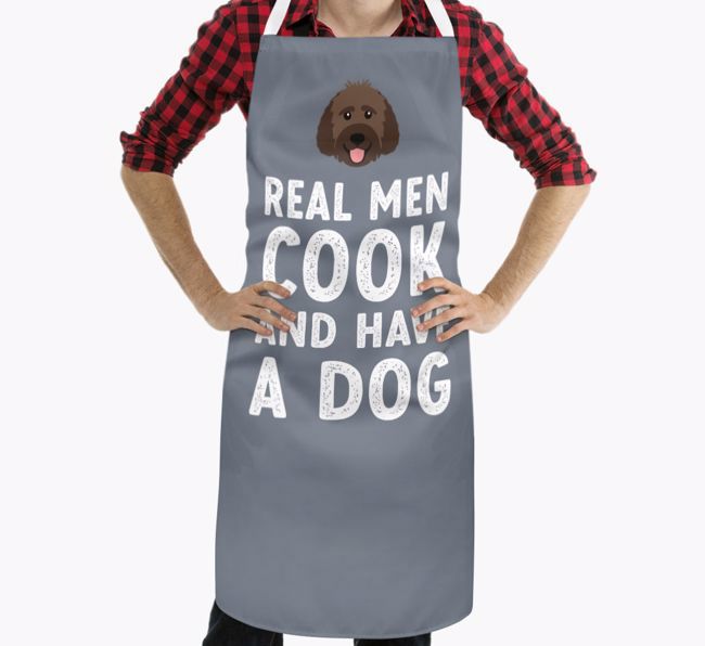 Real Men Cook and Have a Dog: Personalized {breedFullName} Apron