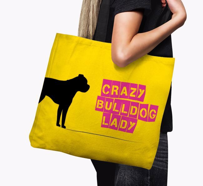 Crazy {breedShortName} Lady: Personalised Canvas Bag