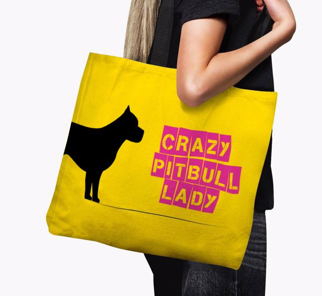 Crazy {breedShortName} Lady: Personalised Canvas Bag