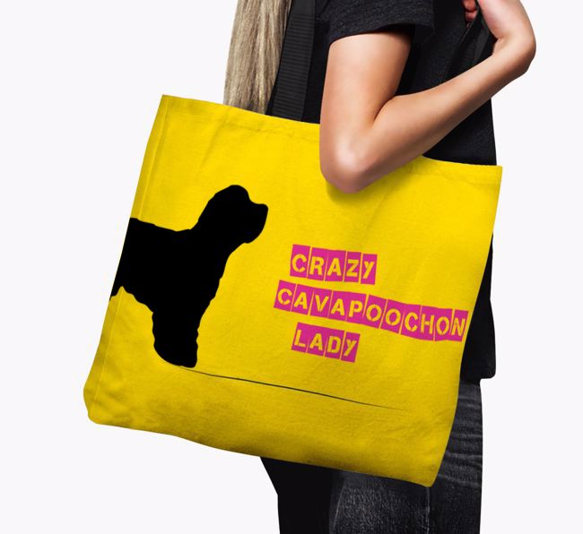 Crazy {breedShortName} Lady: Personalised Canvas Bag