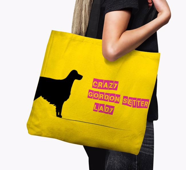 Crazy {breedShortName} Lady: Personalised Canvas Bag