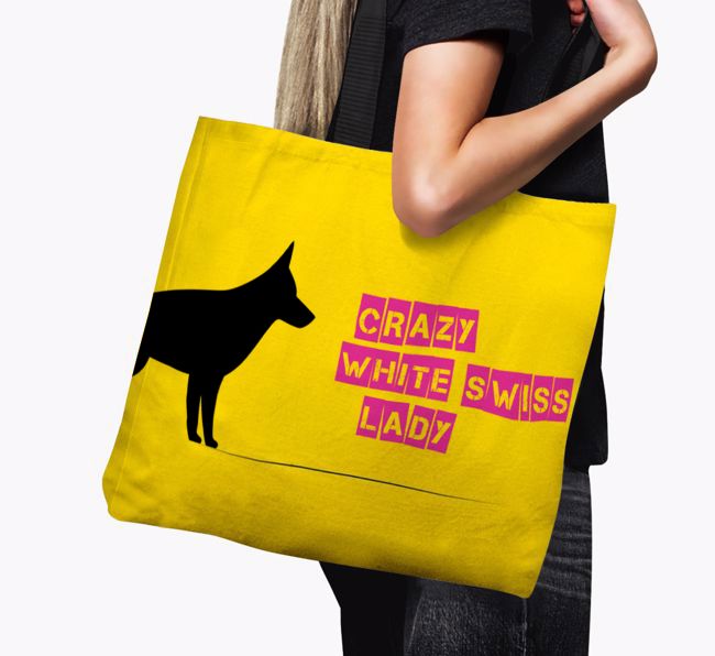 Crazy {breedShortName} Lady: Personalized Canvas Bag