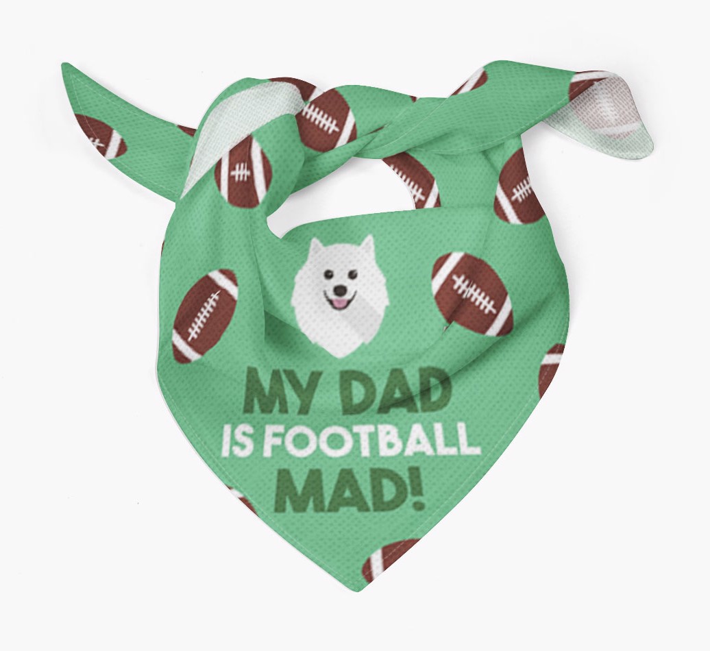 My Dad Is Football Mad : Bandana with {breedFullName} Icon - Tied bandana