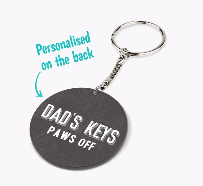Double-sided 'Dad's Keys' Keyring 