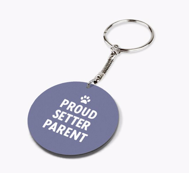 Proud Parent: Personalized {breedFullName} Double-Sided Keyring