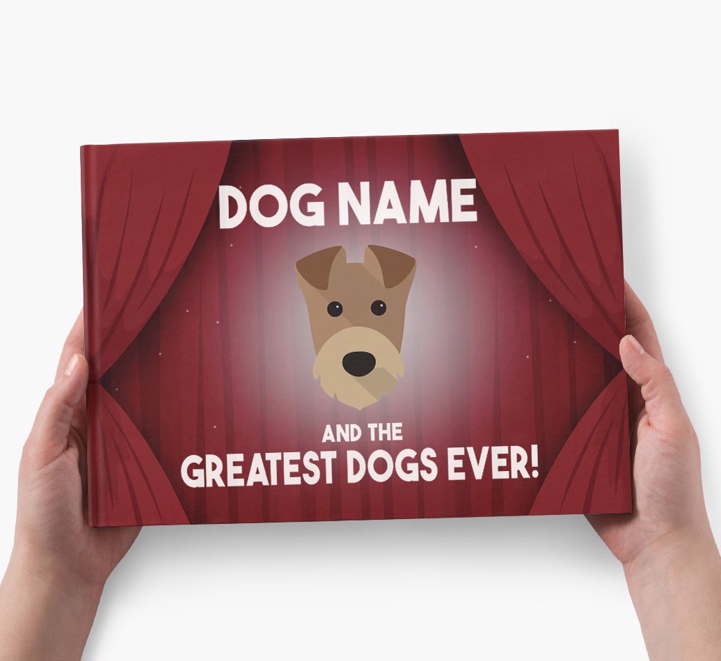 Personalised Book: Dog Name and the Greatest Dogs Ever - holding in hands