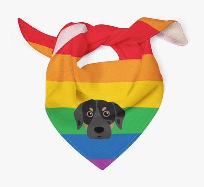 Colorful Rainbow Bandana with {breedFullName} Icon