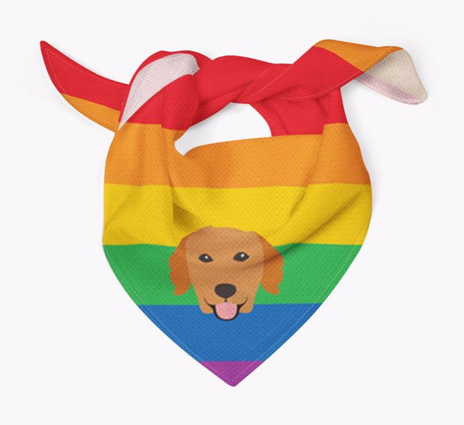 Colorful Rainbow Bandana with {breedFullName} Icon
