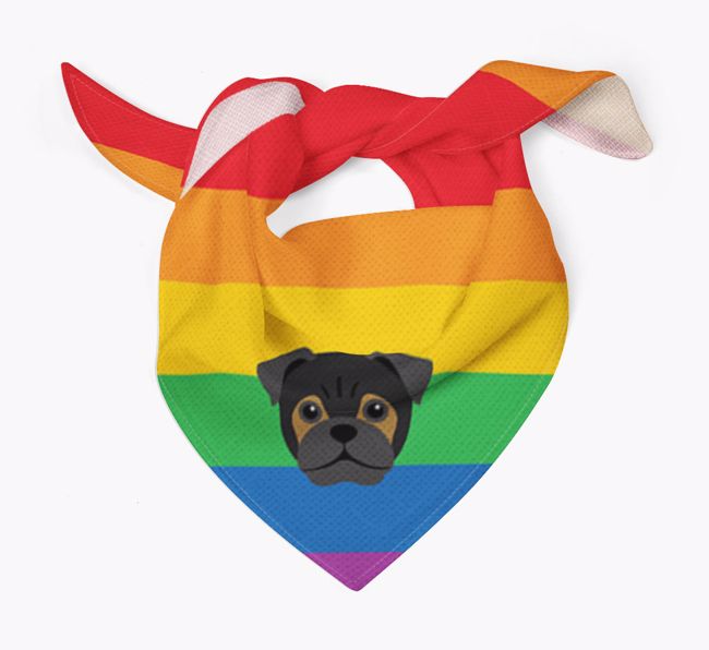 Colorful Rainbow Bandana with {breedFullName} Icon