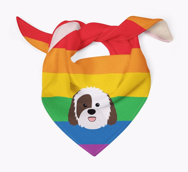 Colourful Rainbow Bandana with {breedFullName} Icon
