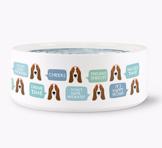 Speech Bubble Dog Water Bowl for your {breedFullName}