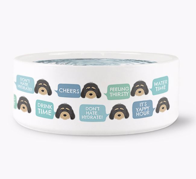 Speech Bubble Dog Water Bowl for your {breedFullName}