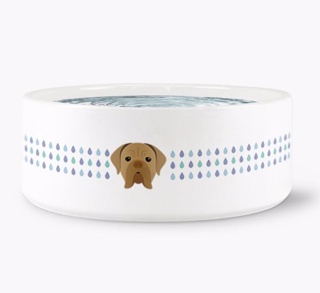 Droplets Water Bowl with {breedFullName} Icon