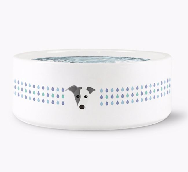 Droplets Water Bowl with {breedFullName} Icon