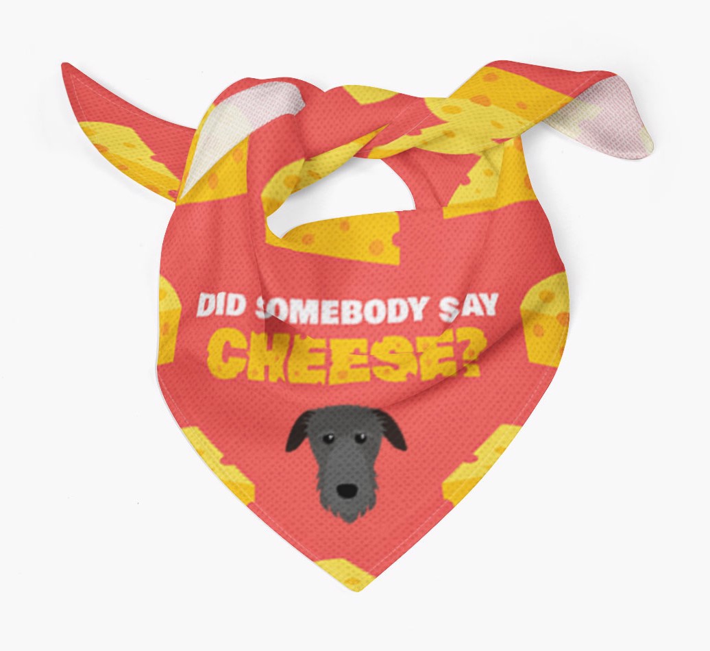 Cheese Bandana with {breedFullName} Icon - Tied bandana