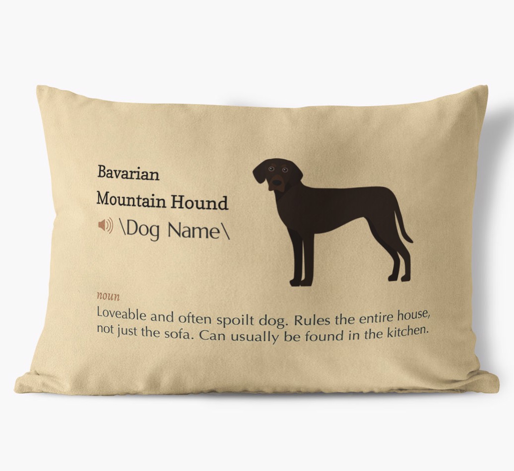 Dogs Allowed: Personalized {breedFullName} Soft Touch Pillow front view