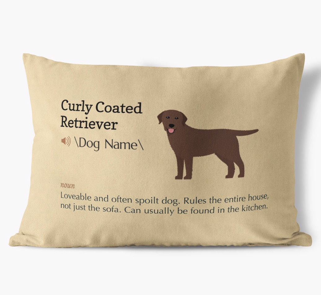 Dogs Allowed: Personalized {breedFullName} Soft Touch Pillow front view