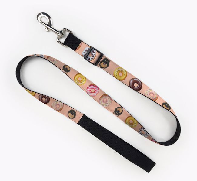 Personalised Fabric Lead with Doughnut Pattern for your {breedFullName}