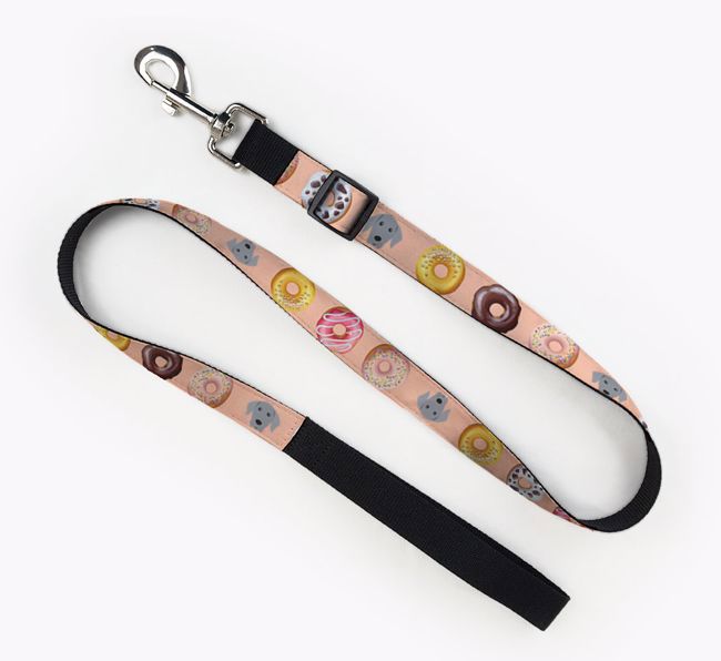 Personalised Fabric Lead with Doughnut Pattern for your {breedFullName}