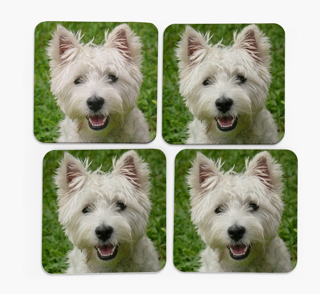 {breedFullName} Photo Upload Coasters in Set of 4