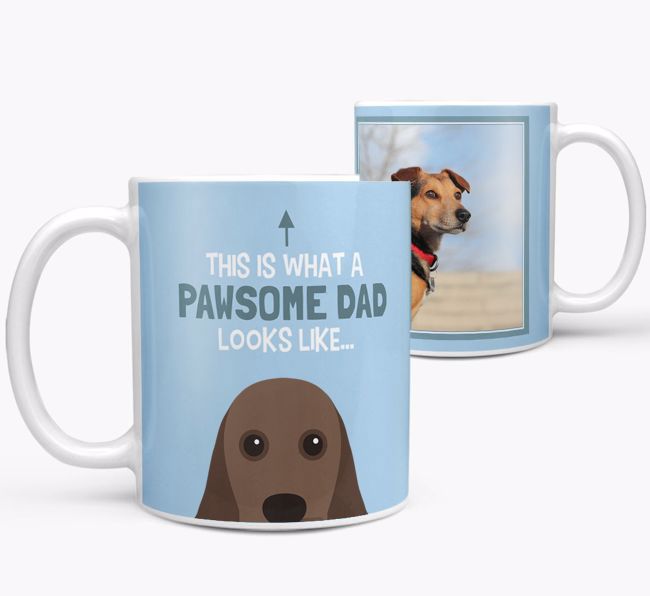 Personalized 'This is what a pawsome dad looks like...' Mug