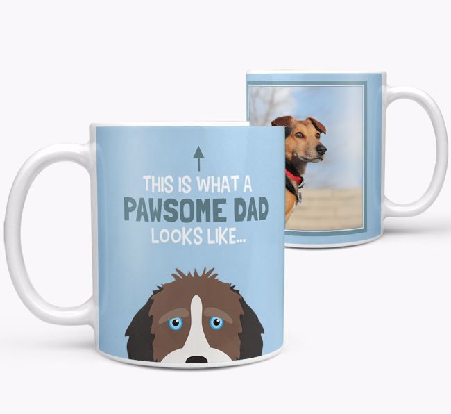 Personalised 'This is what a pawsome dad looks like...' Mug