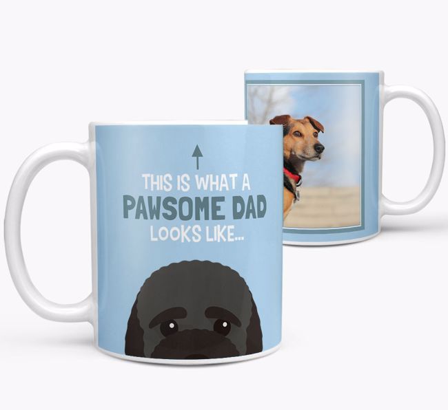 Personalized 'This is what a pawsome dad looks like...' Mug