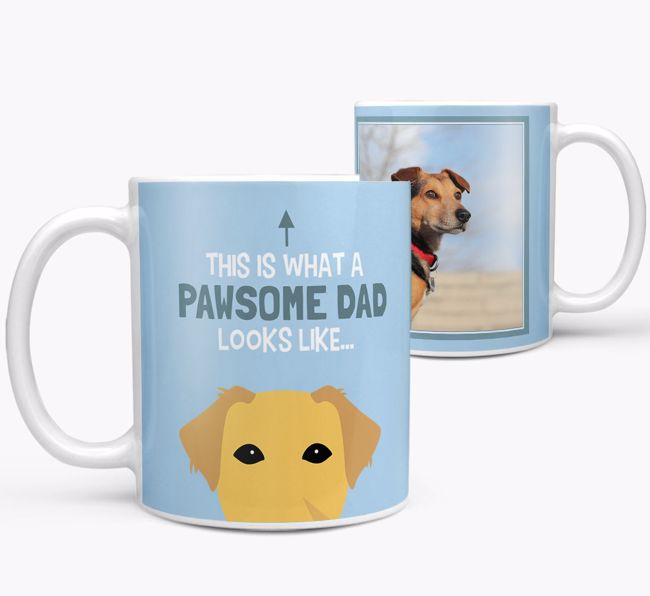 Personalized 'This is what a pawsome dad looks like...' Mug