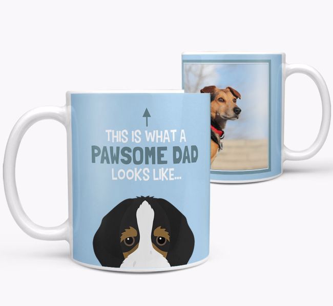 Personalized 'This is what a pawsome dad looks like...' Mug