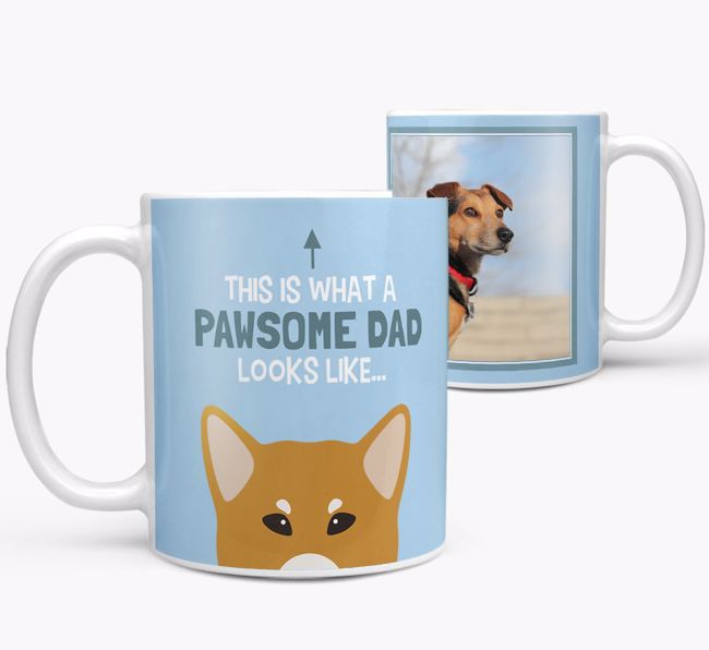 Personalized 'This is what a pawsome dad looks like...' Mug