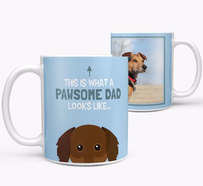 Personalized 'This is what a pawsome dad looks like...' Mug