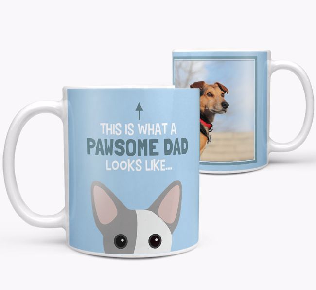 Personalized 'This is what a pawsome dad looks like...' Mug