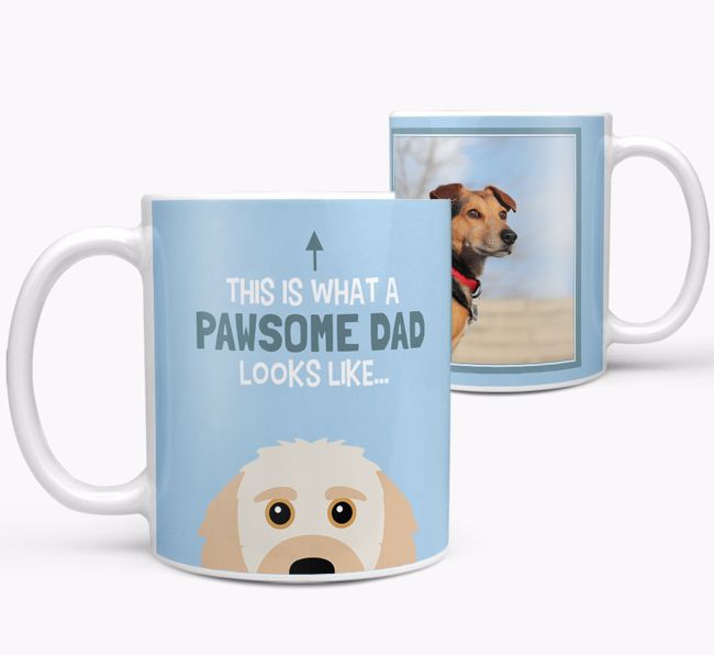 Personalized 'This is what a pawsome dad looks like...' Mug