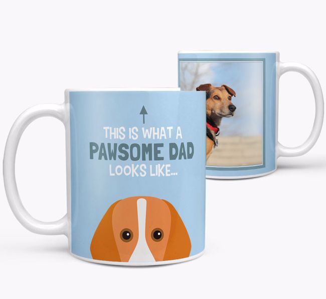 Personalized 'This is what a pawsome dad looks like...' Mug