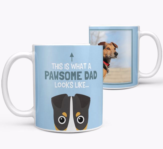 Personalized 'This is what a pawsome dad looks like...' Mug