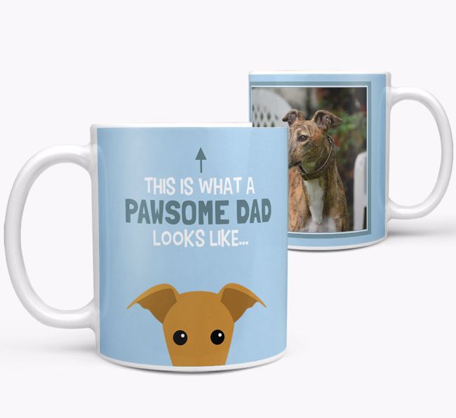 Personalized 'This is what a pawsome dad looks like...' Mug