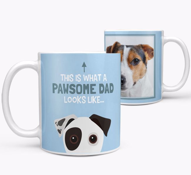 Personalized 'This is what a pawsome dad looks like...' Mug