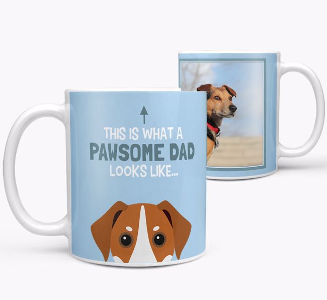 Personalized 'This is what a pawsome dad looks like...' Mug