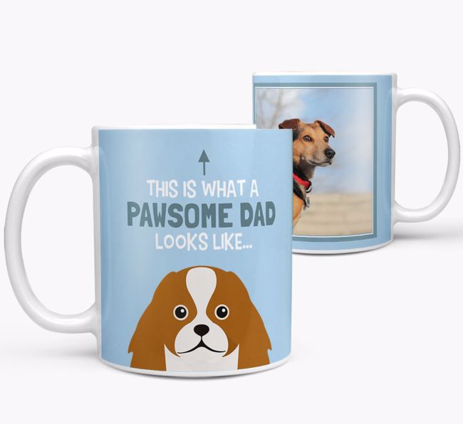 Personalized 'This is what a pawsome dad looks like...' Mug