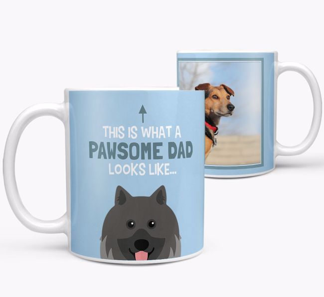 Personalized 'This is what a pawsome dad looks like...' Mug