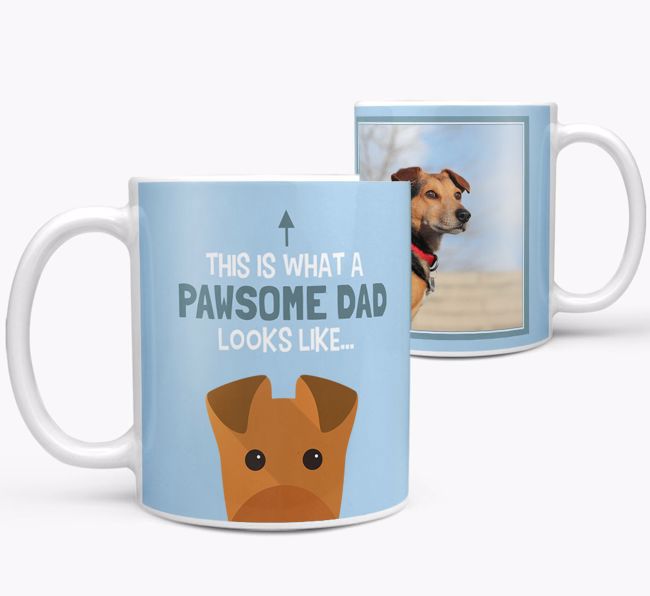 Personalised 'This is what a pawsome dad looks like...' Mug