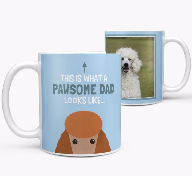 Personalised 'This is what a pawsome dad looks like...' Mug