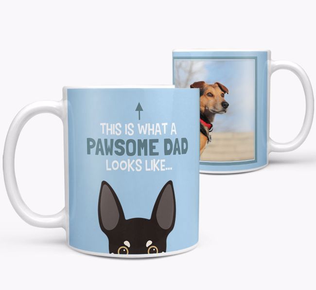 Personalized 'This is what a pawsome dad looks like...' Mug